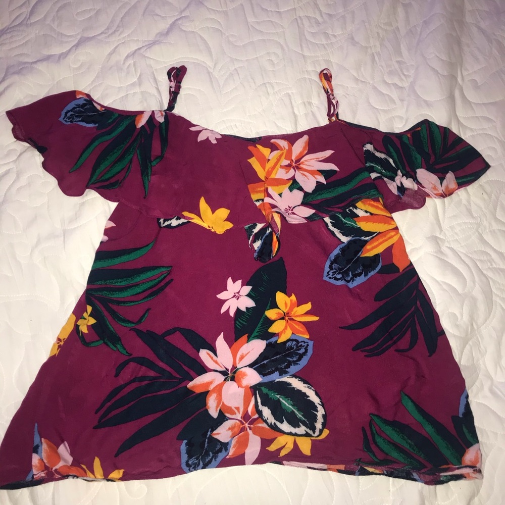 🌿purple flower top